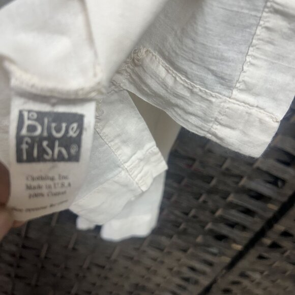 Bluefish Eggshell Colored Lightweight Lagenlook Foxy Top Size Medium - Picture 2 of 5